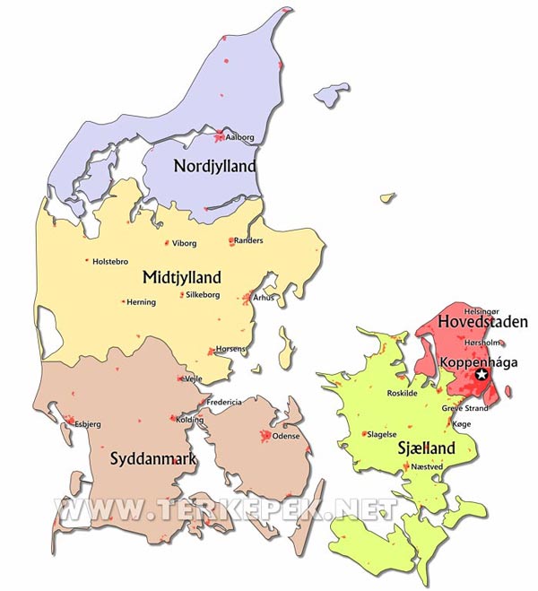 Dánia térkép